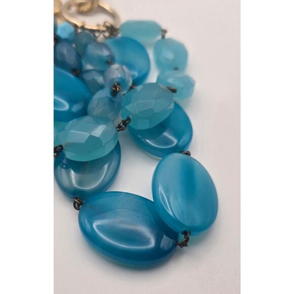 Vintage Lee Angel Turquoise Butterfly Gemstone Necklace - Picture 8 of 8